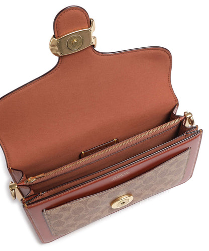 Coach Tabby 26 Signature Canvas Shoulder Bag - Tan Rust