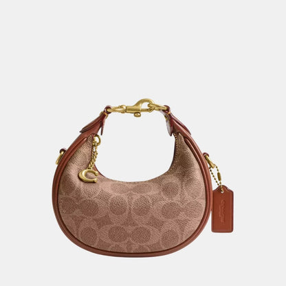Coach Jonie Mini Signature Canvas Bag - Brown