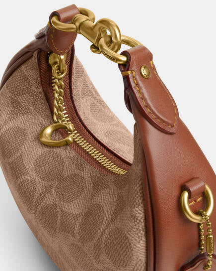 Coach Jonie Mini Signature Canvas Bag - Brown