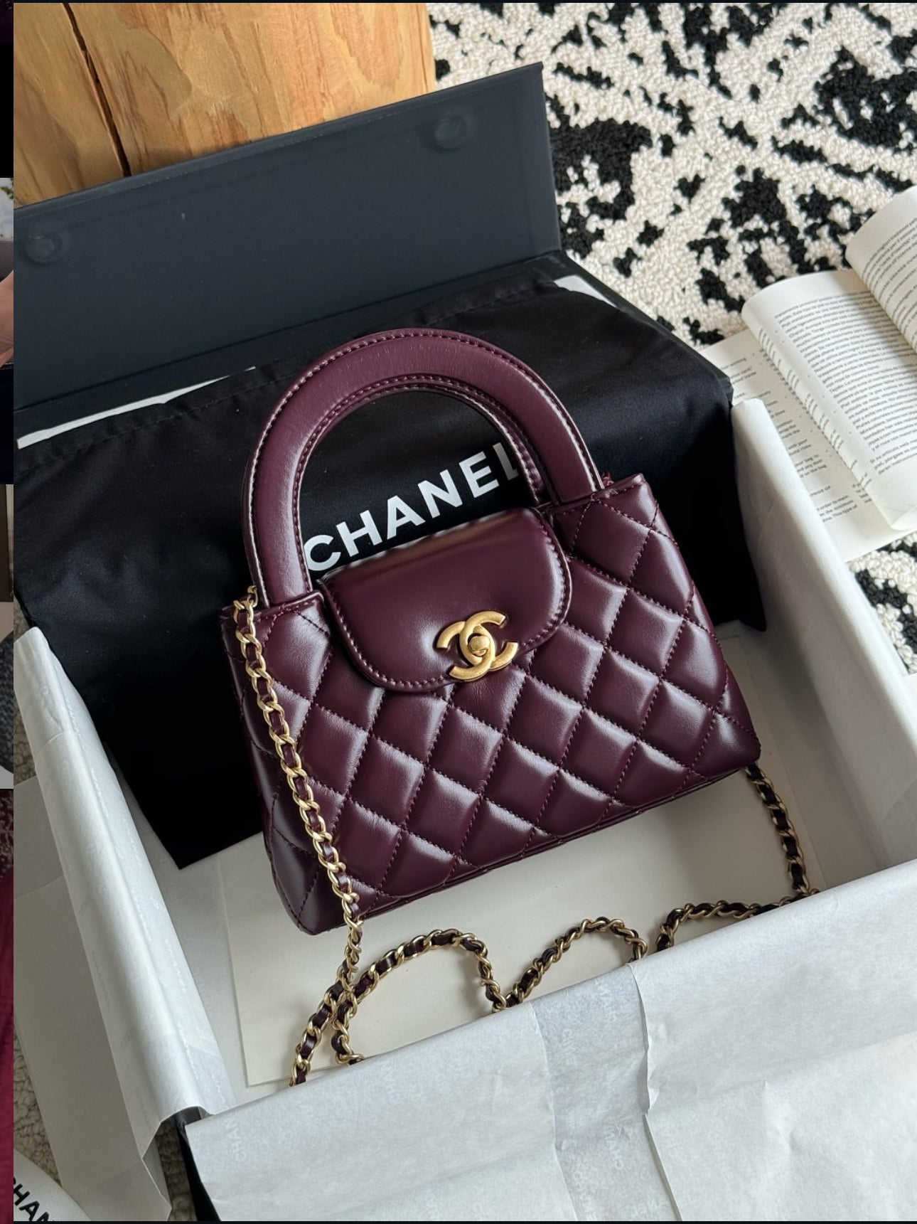 Chanel Small Kelly Bag - Burgundy