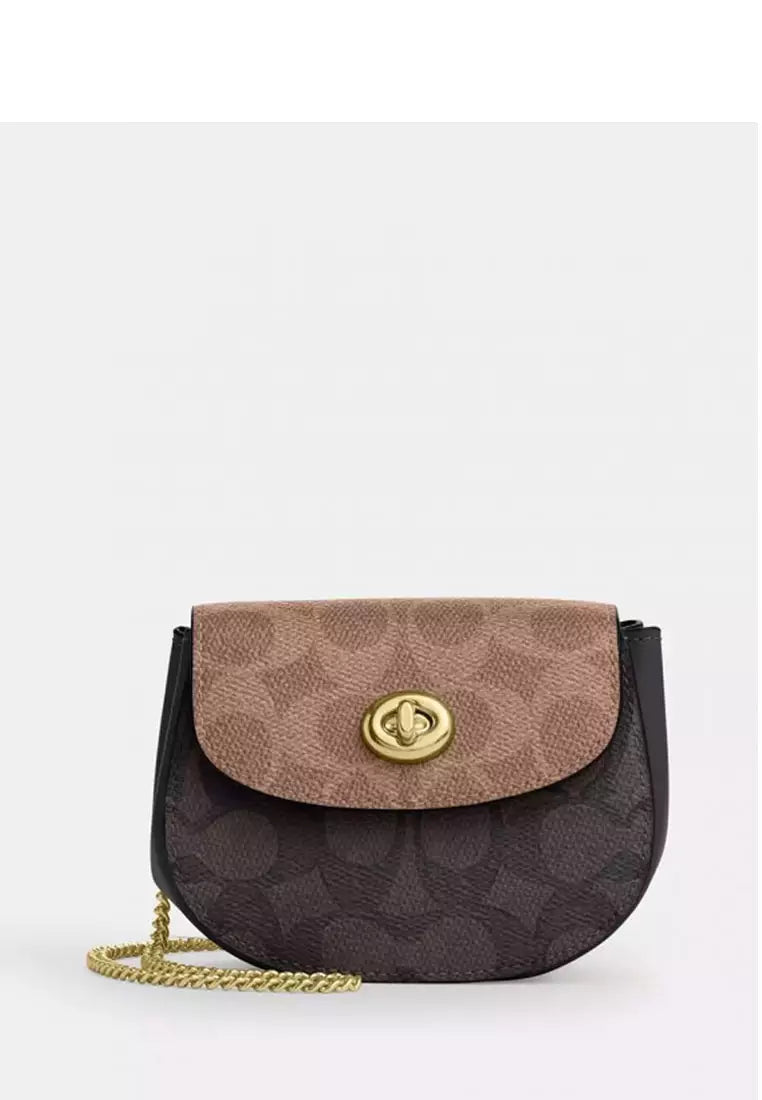 Coach Turnlock Card Case bag - Signature Canvas