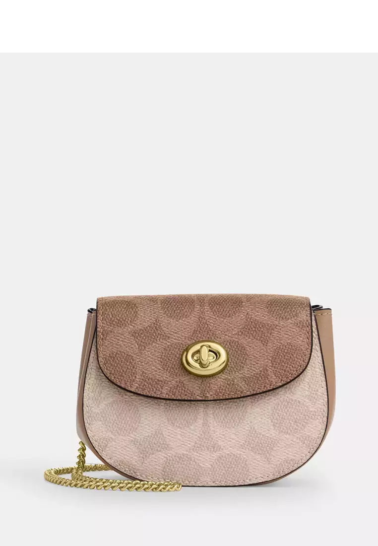 Coach Turnlock Card Case bag - Signature Canvas