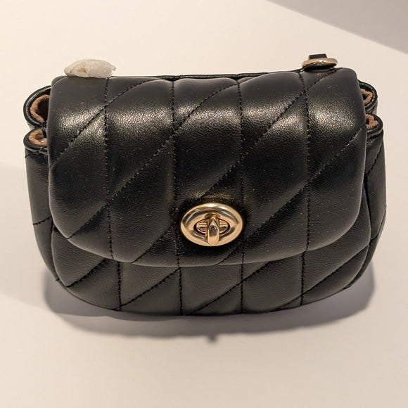 Coach Turnlock Card Case bag - Quilted Black
