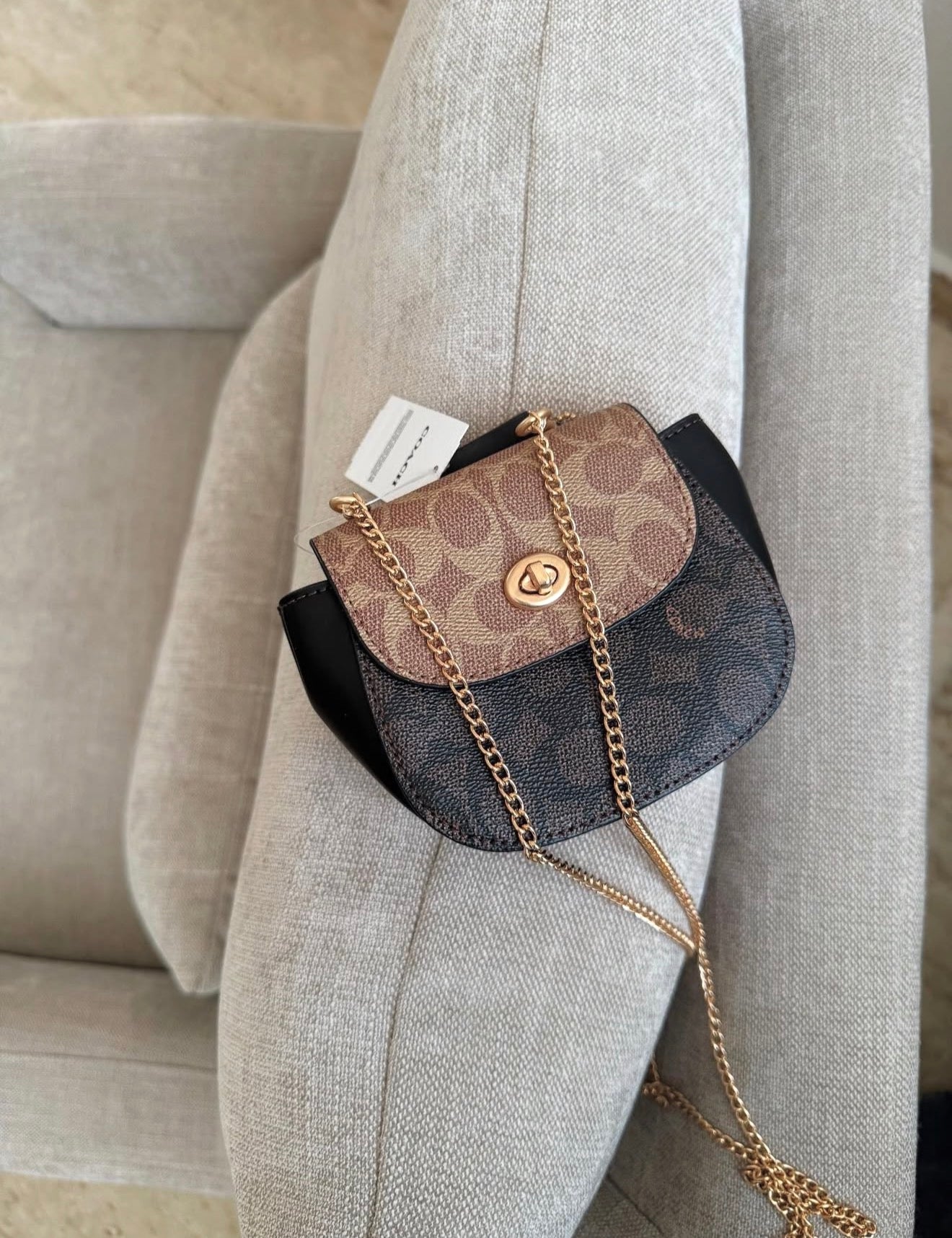 Coach Turnlock Card Case bag - Signature Canvas