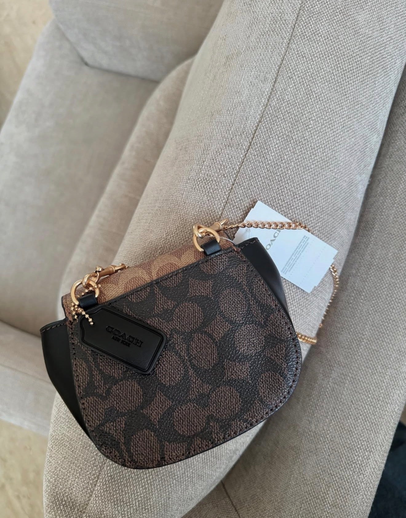 Coach Turnlock Card Case bag - Signature Canvas