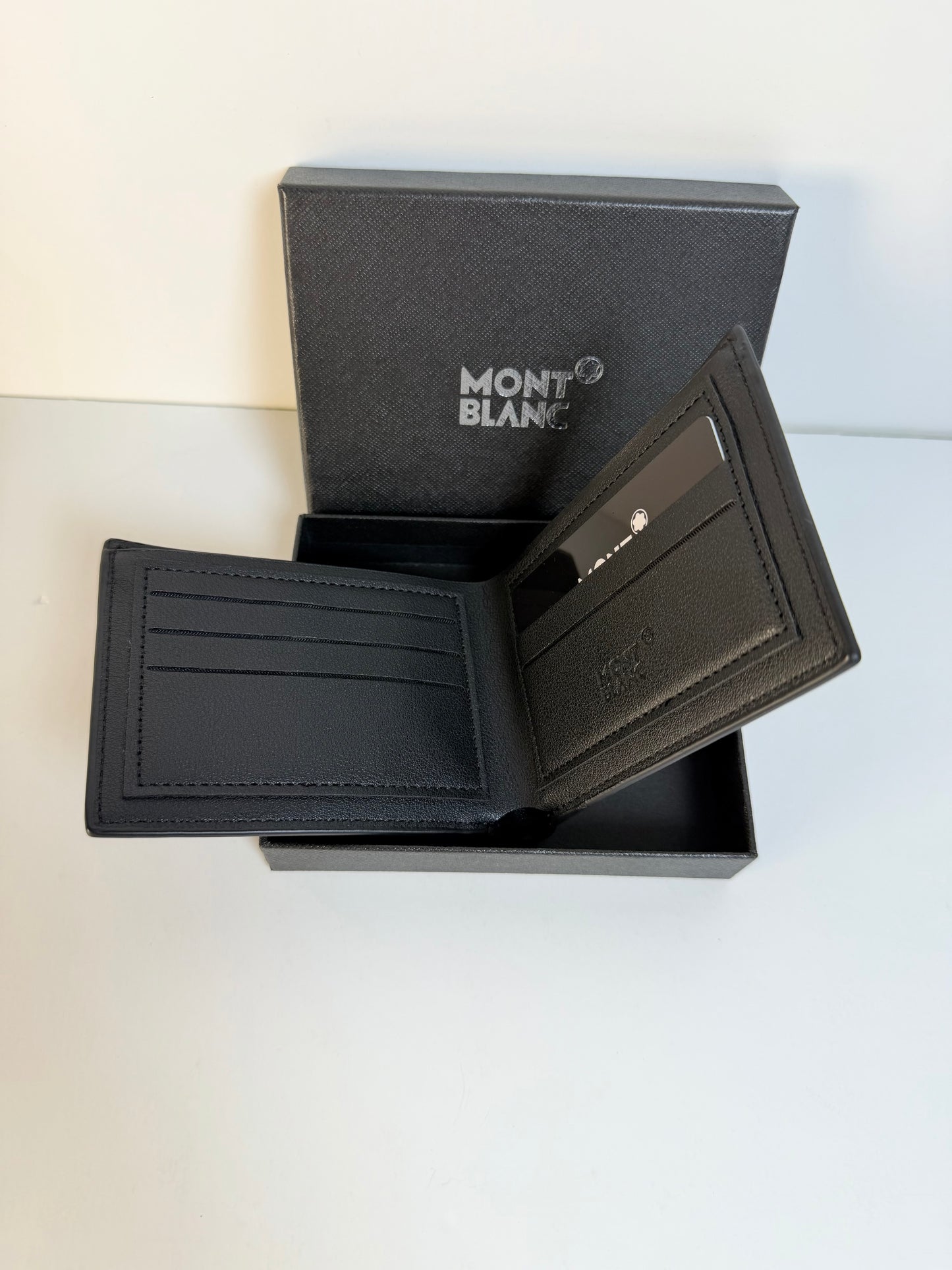 Mont Blanc Croc Leather Wallet - Black