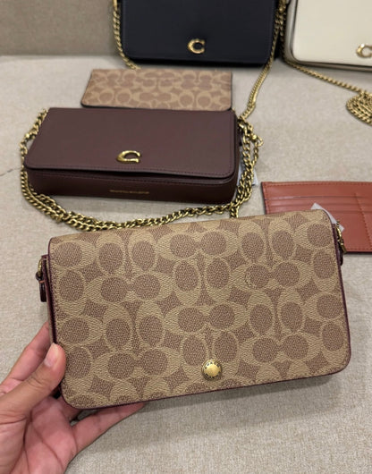 Coach Mila 2-in-1 Crossbody Bag + Cardholder - Brown Canvas Signature