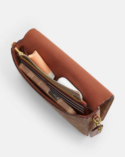 Coach Mila 2-in-1 Crossbody Bag + Cardholder - Brown Canvas Signature