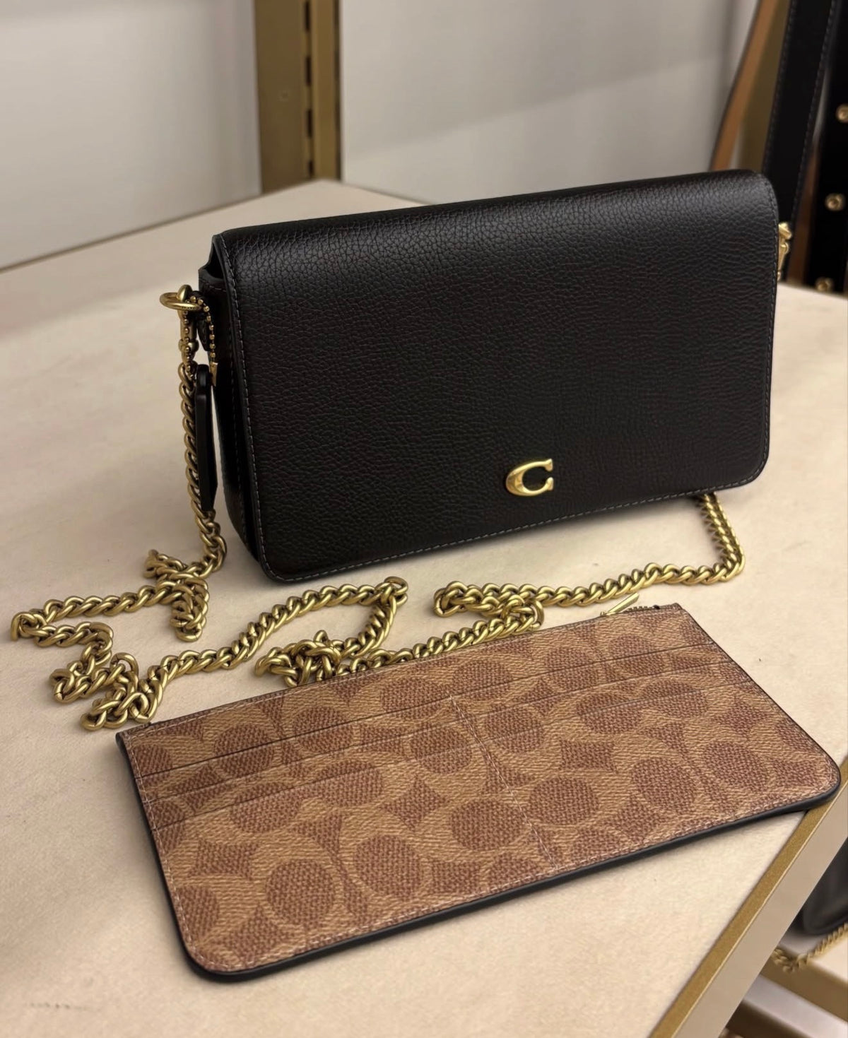 Coach Mila 2-in-1 Crossbody Bag + Cardholder - Black