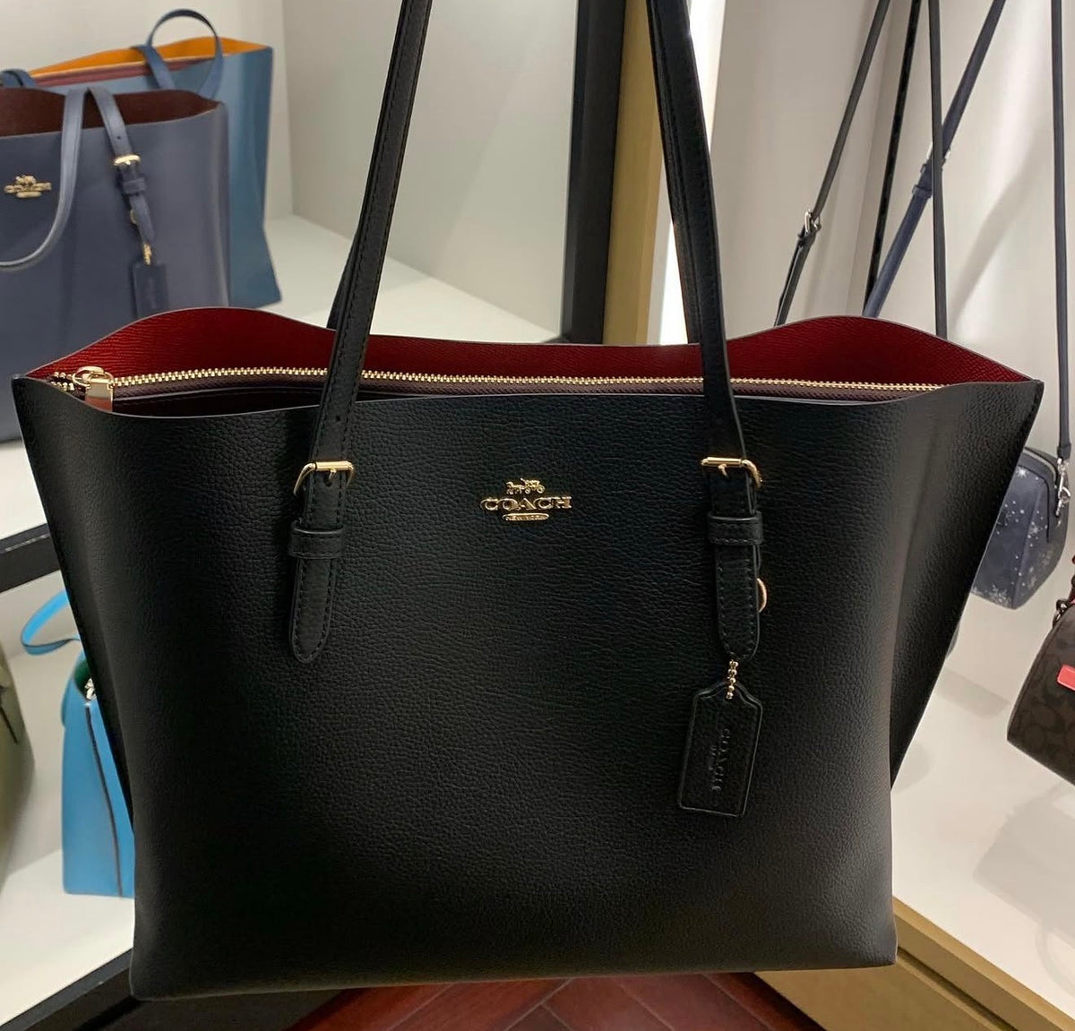 Coach Mollie Tote Bag Large - Black