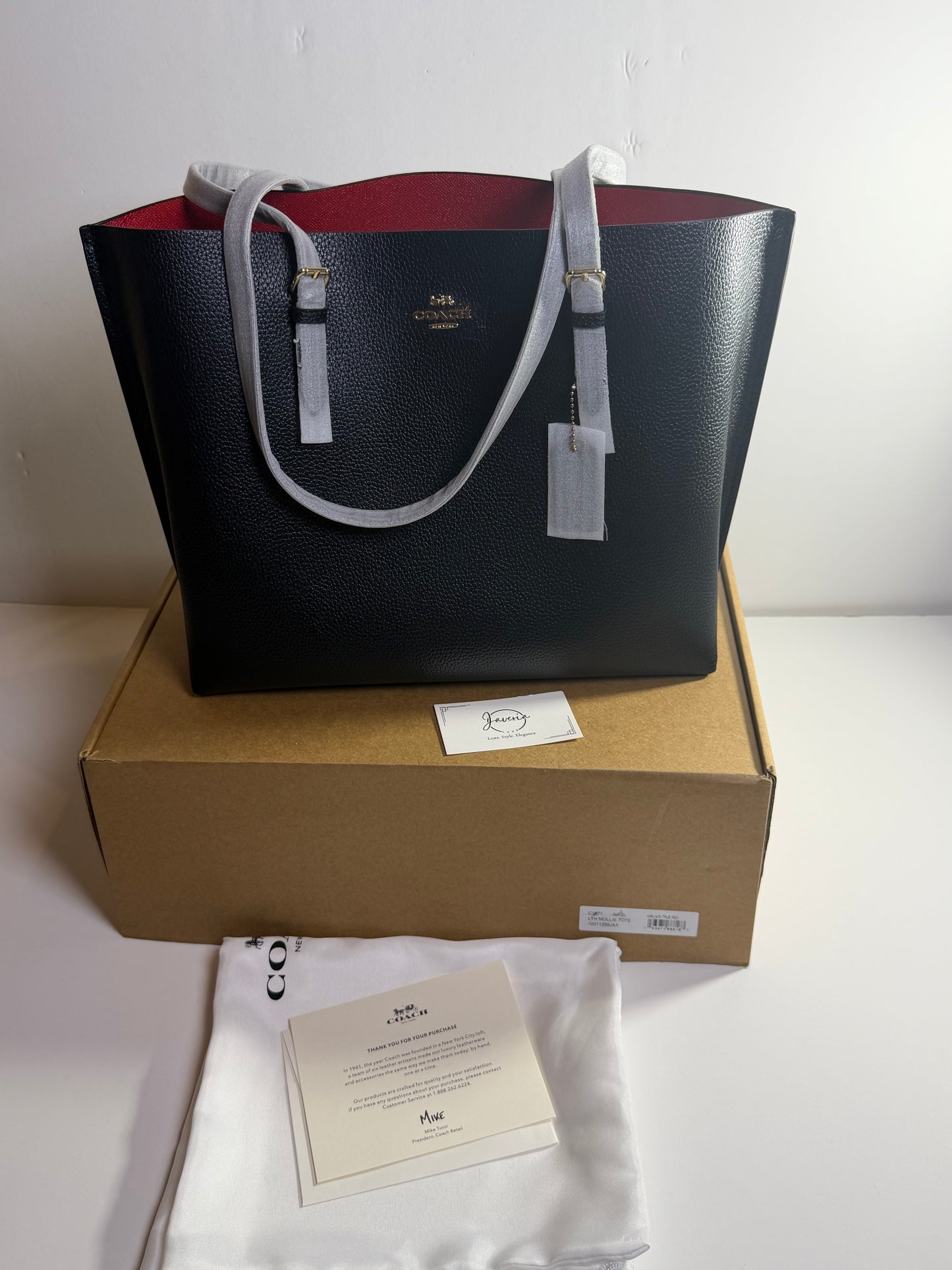 Coach Mollie Tote Bag Large - Black