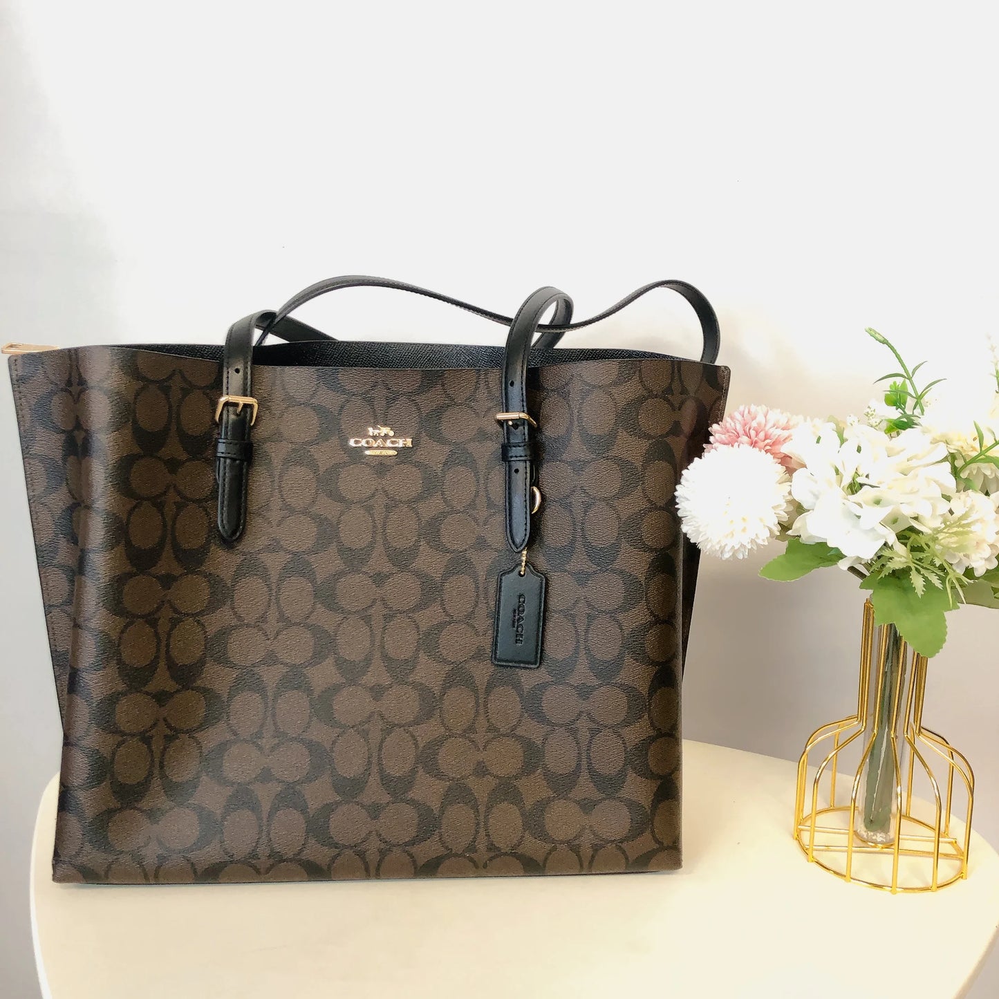 Coach Mollie Tote Large Bag (Coffee Brown)