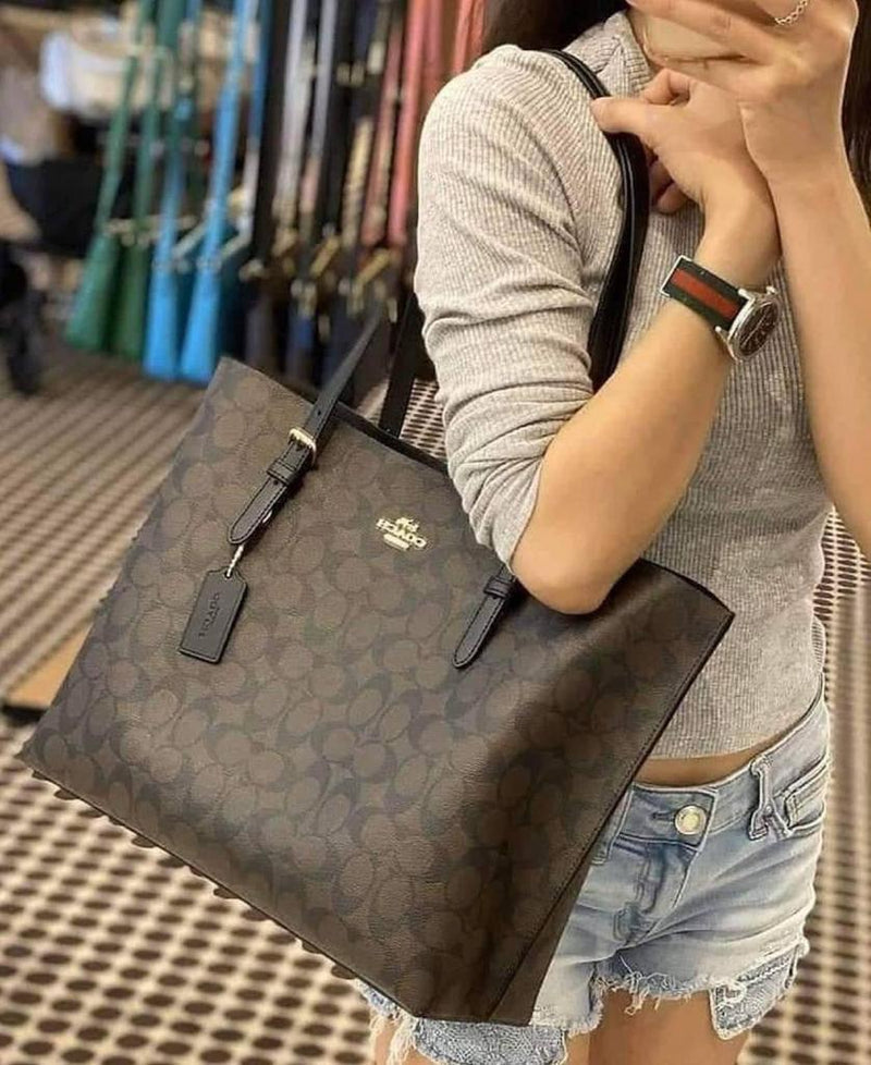 Coach Mollie Tote Large Bag (Coffee Brown)