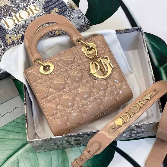 Lady Dior Medium Bag Gloss Nude