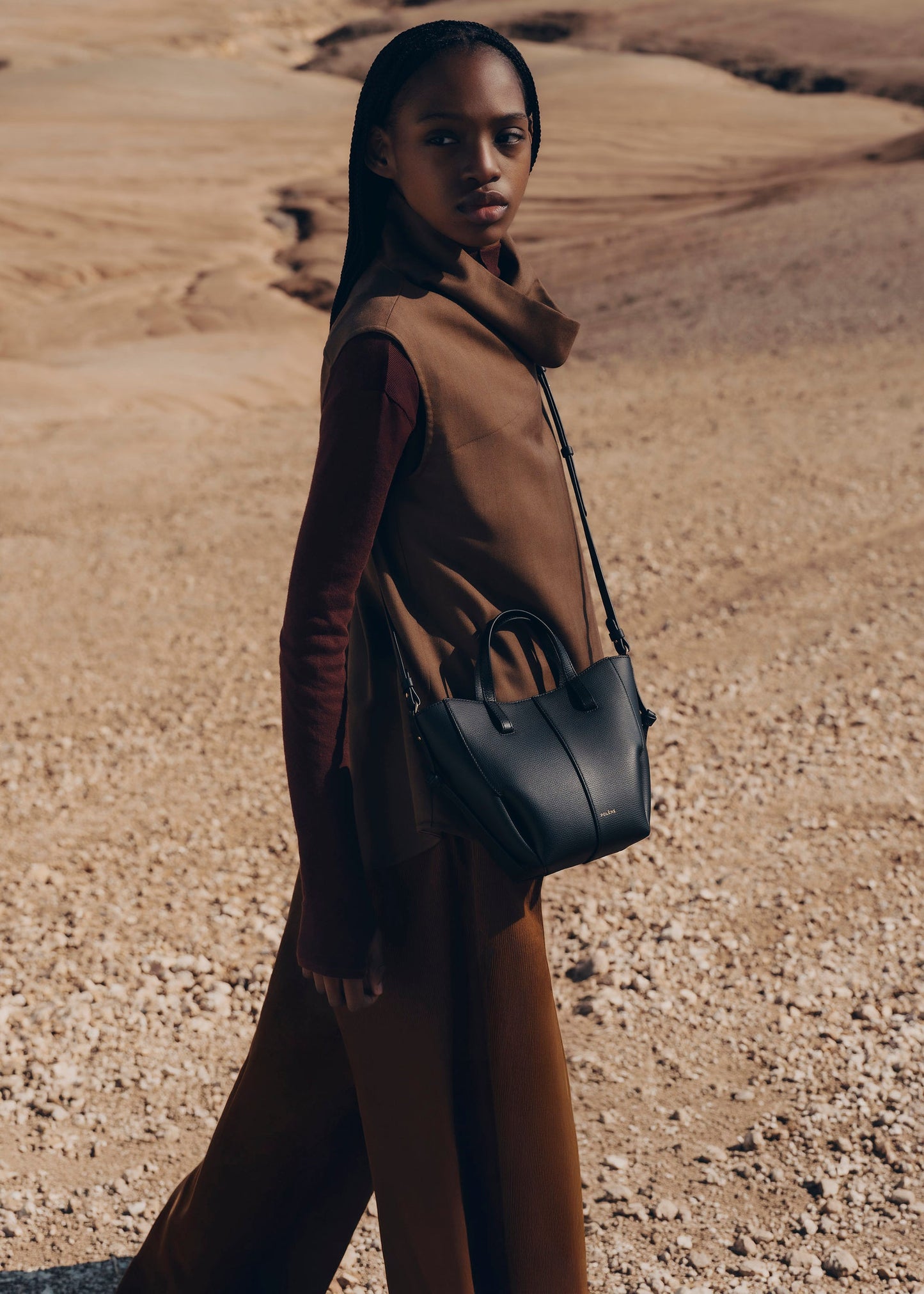 Polene Cyme Nano Tote - Black