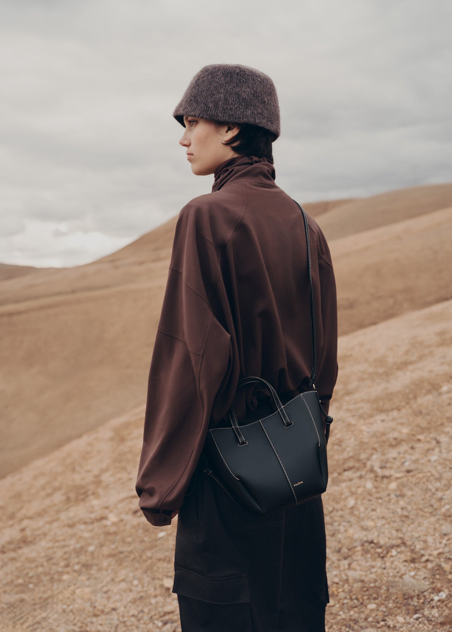 Polene Cyme Nano Tote - Black
