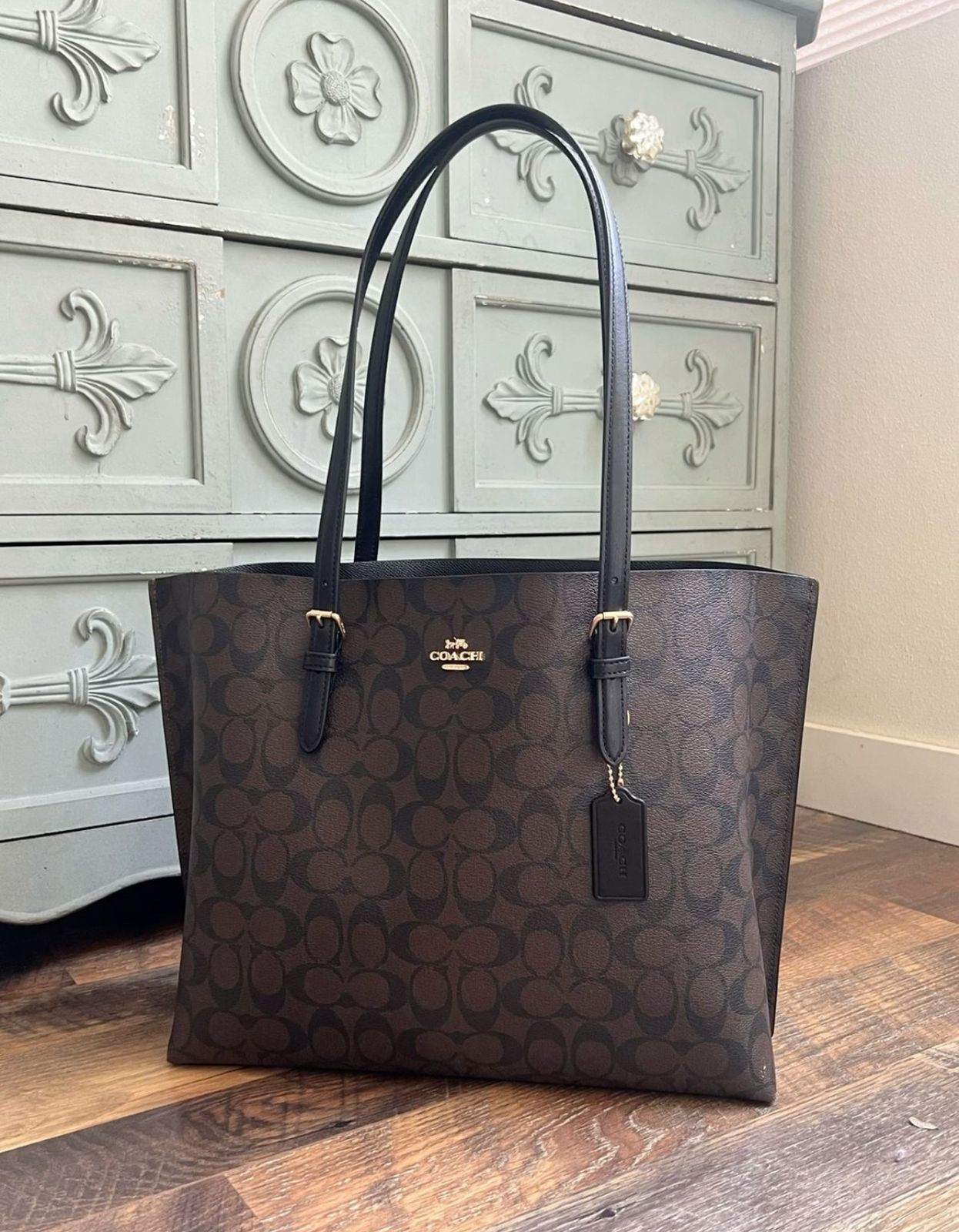 Coach Mollie Tote Large Bag (Coffee Brown)