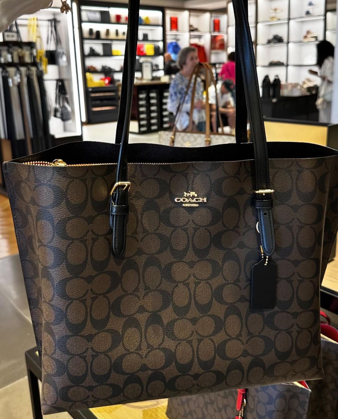 Coach Mollie Tote Large Bag (Coffee Brown)
